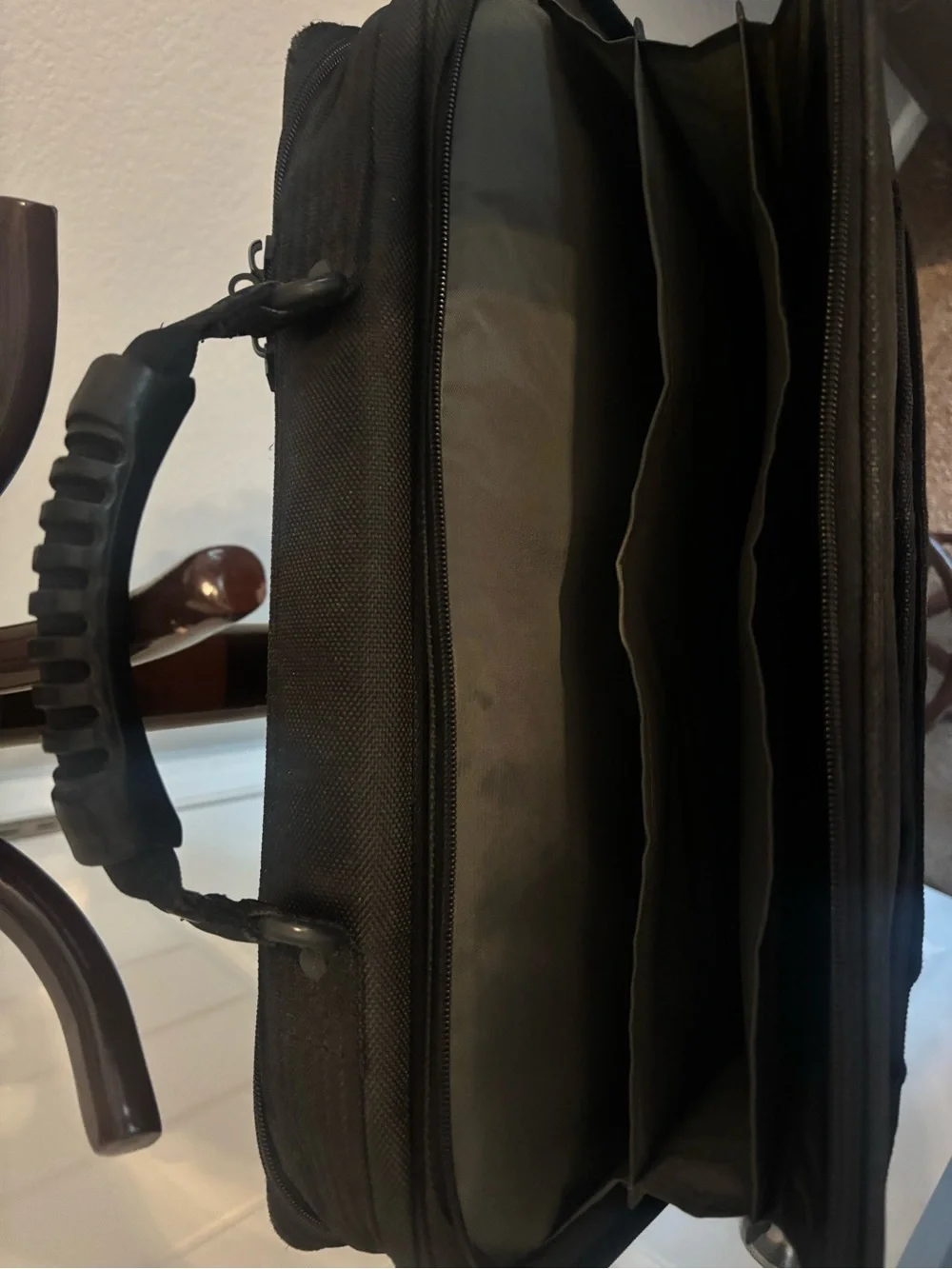 Targus Black and Gray Laptop Briefcase with Front Buckle